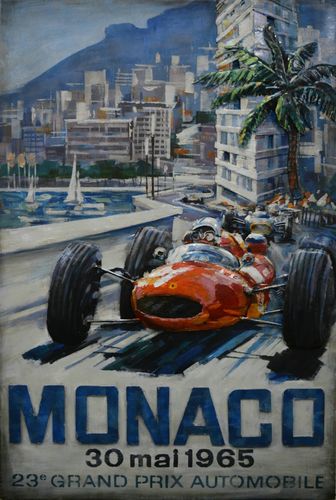 Werbeschild_Monaco Grand Prix 120 x 80 cm