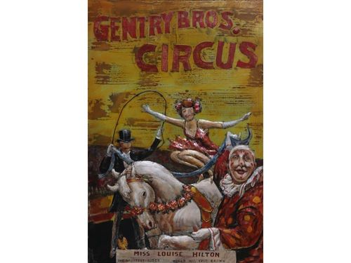 Werbeschild_Circus Gentry Bros. 120 x 80 cm